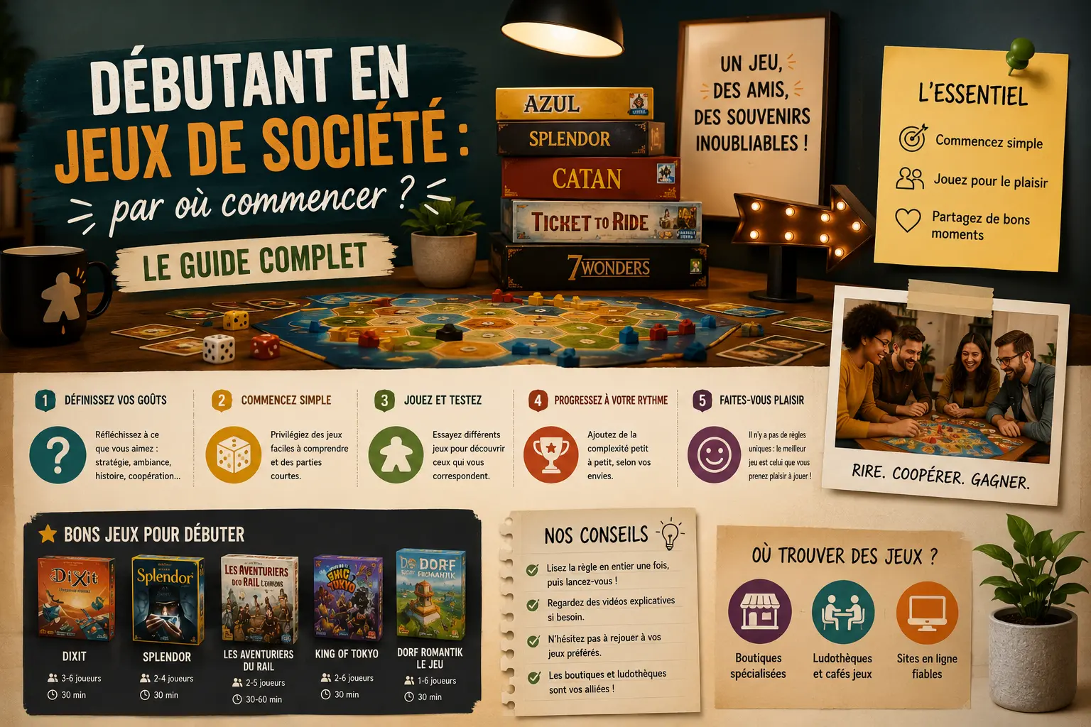 دليل المبتدئين في ألعاب الطاولة: من أين تبدأ؟