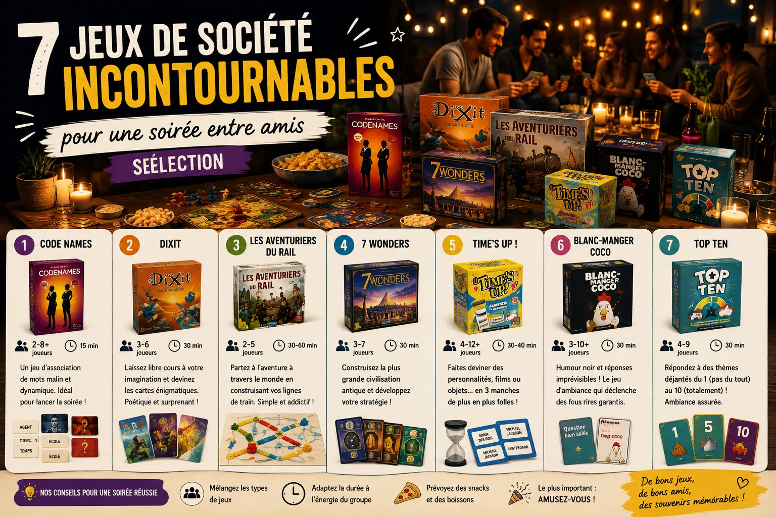 7 Must-Have Board Games for a Night with Friends