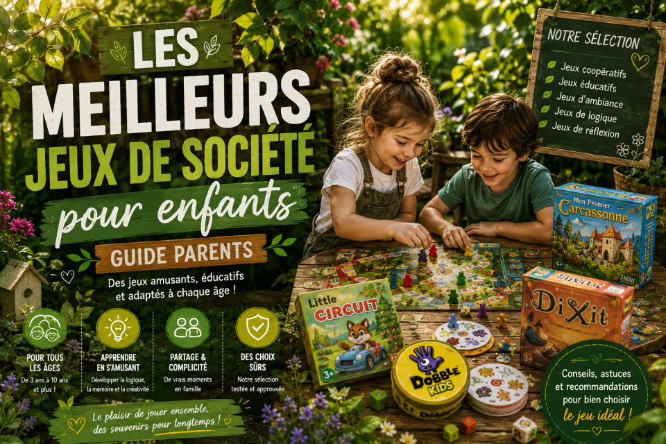 Les meilleurs jeux de societe pour enfants — Guide parents