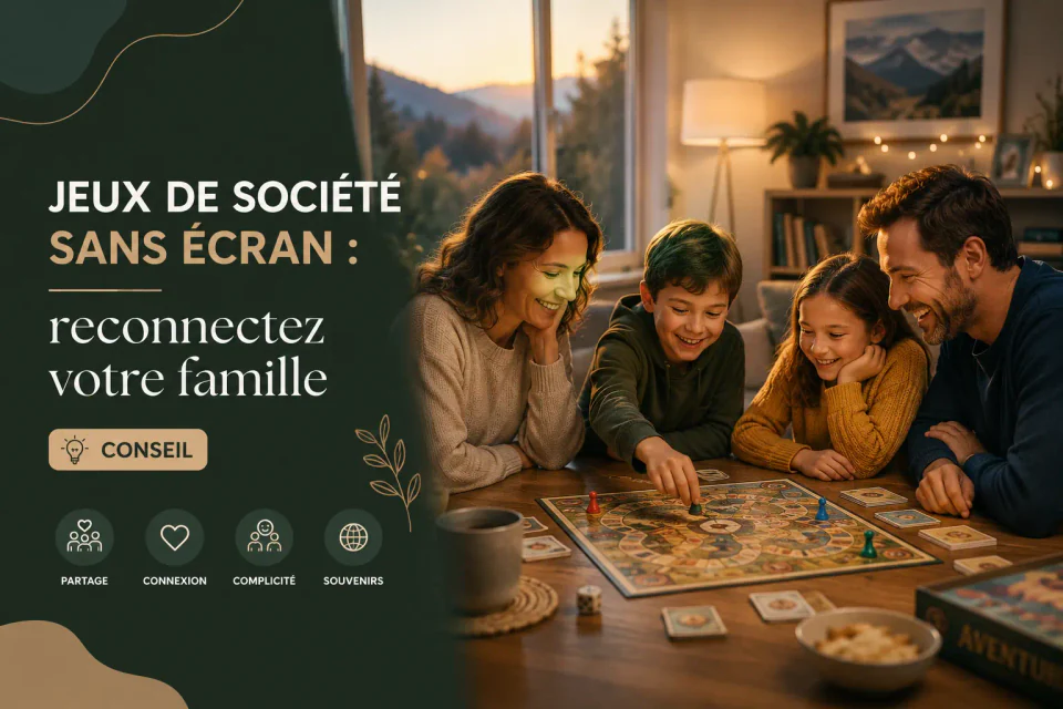 Jeux de societe sans ecran : reconnectez votre famille — Conseil