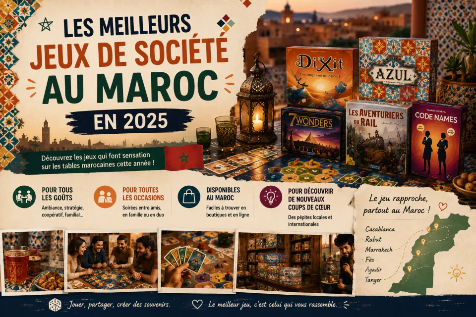 Les meilleurs jeux de societe au Maroc en 2025 — Top liste