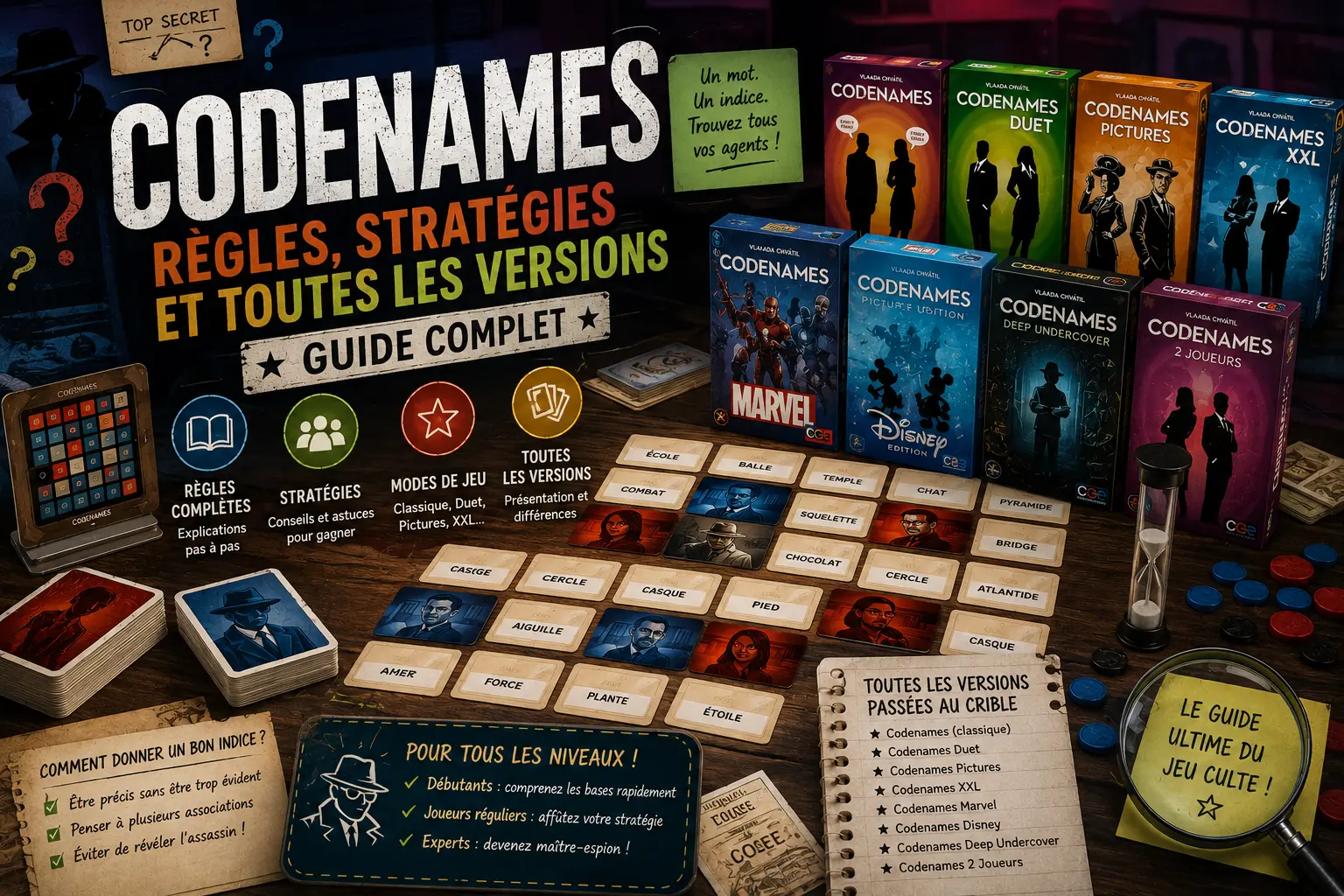 قواعد Codenames واستراتيجياتها وكل الإصدارات
