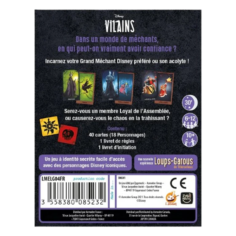 L'Assemblée des Vilains – Un jeu Loups-Garous Disney