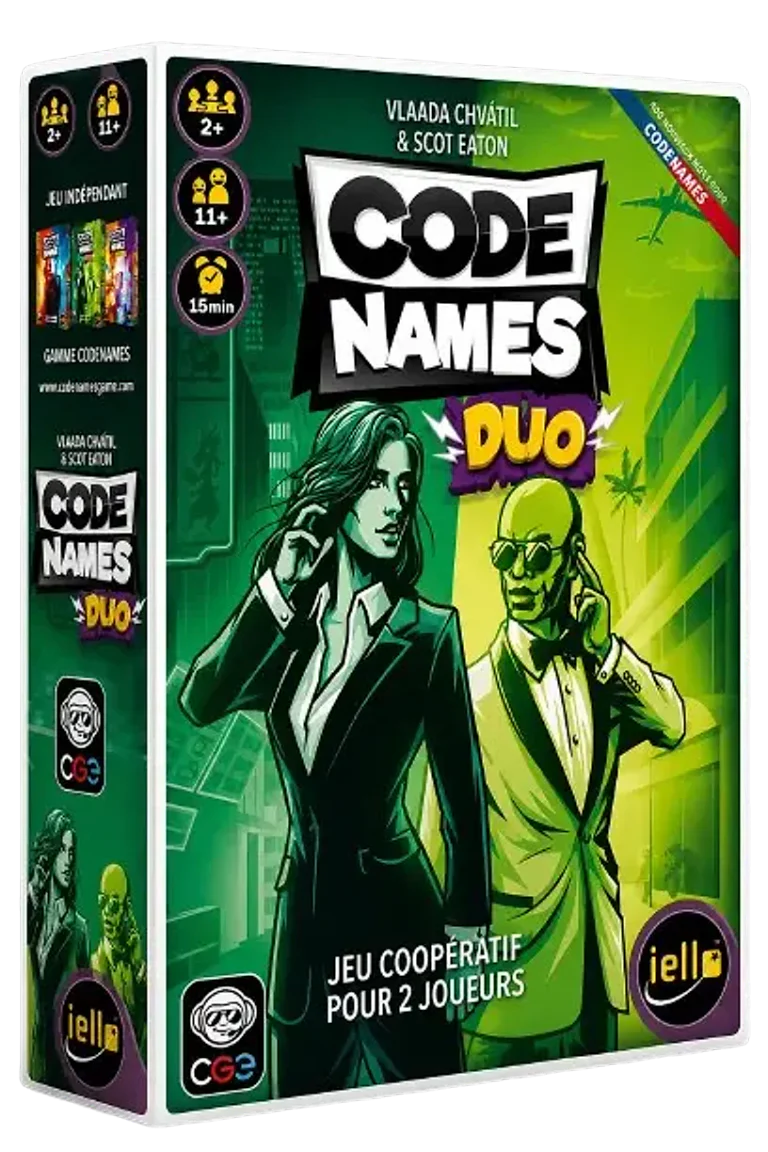 Codenames Duo – Jeu coopératif de déduction pour 2 joueurs