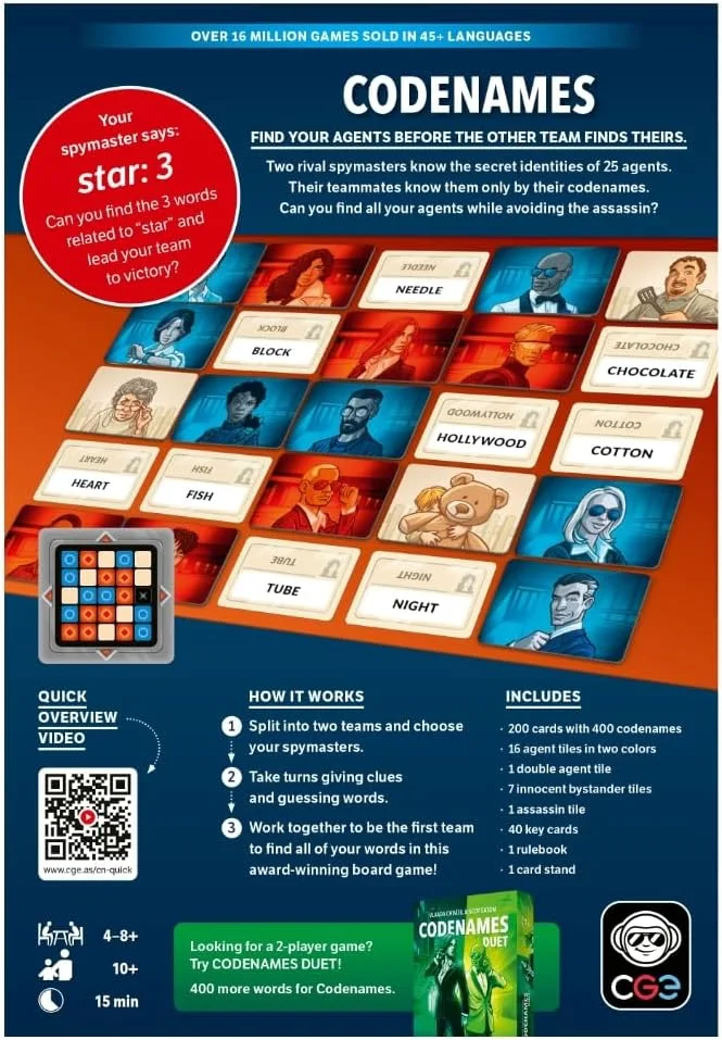 Codenames – Nouvelle édition (version anglaise)
