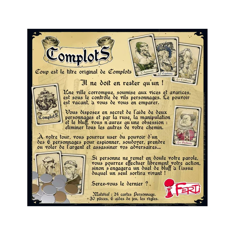 Complots – Jeu de bluff et de rôles cachés
