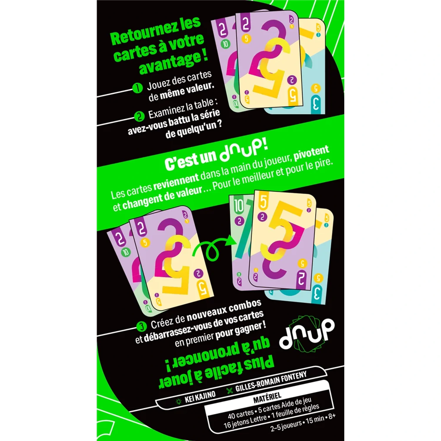 DNUP – Jeu de cartes aux valeurs réversibles