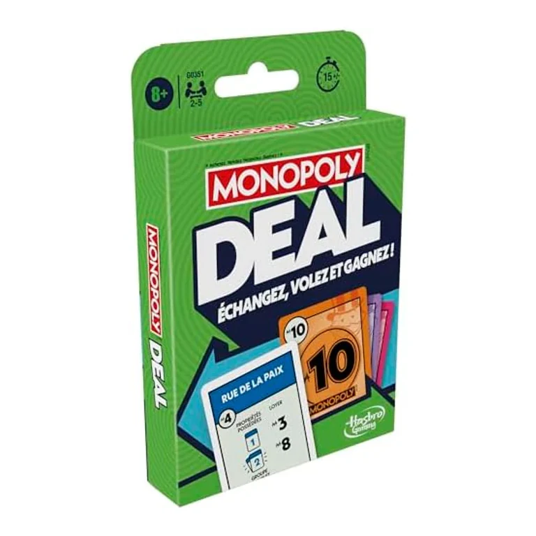 Monopoly Deal – Jeu de cartes rapide (édition française)