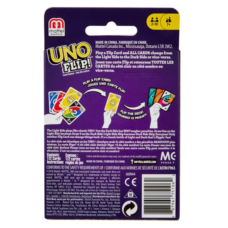 UNO Flip! – Jeu de cartes recto-verso